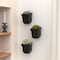 Mayne Valencia 8in Wall Mount Planter - Black 3-Pack 3871-B - alternate 7